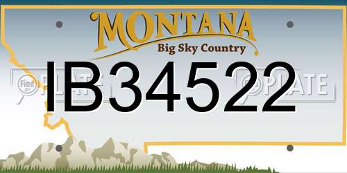 IB34522 Montana License Plate