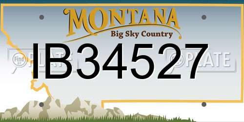 IB34527 Montana License Plate