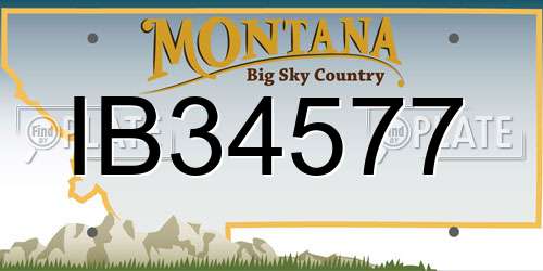 IB34577 Montana License Plate