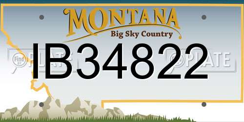 IB34822 Montana License Plate