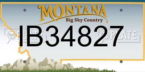 IB34827 Montana License Plate