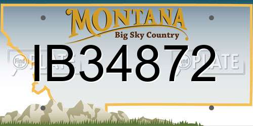 IB34872 Montana License Plate