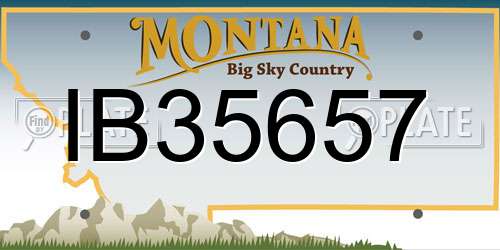 IB35657 Montana License Plate