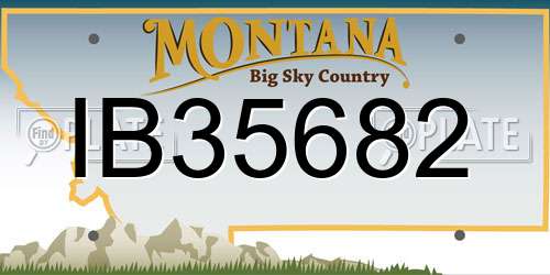 IB35682 Montana License Plate