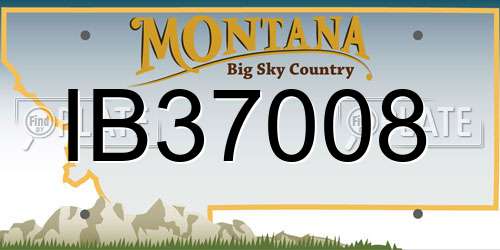 IB37008 Montana License Plate