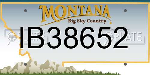 IB38652 Montana License Plate