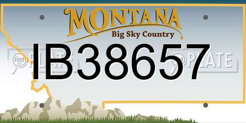 IB38657 Montana License Plate