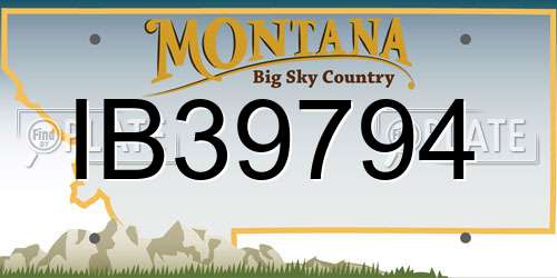 IB39794 Montana License Plate