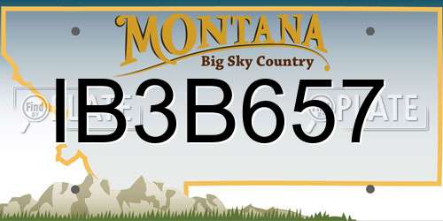 IB3B657 Montana License Plate