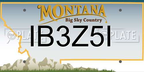 IB3Z5I Montana License Plate