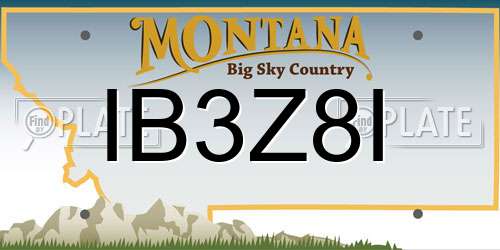 IB3Z8I Montana License Plate