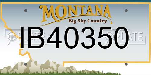 IB40350 Montana License Plate