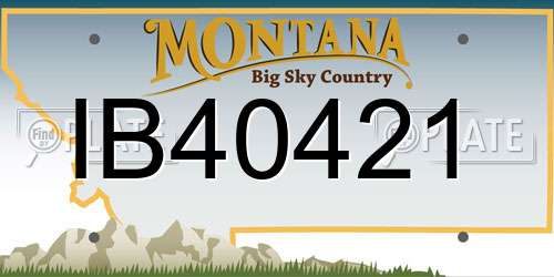 IB40421 Montana License Plate