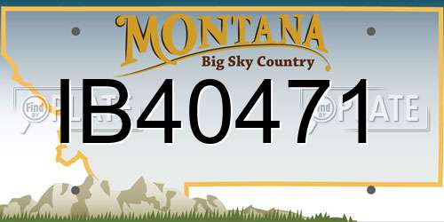 IB40471 Montana License Plate