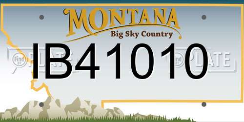 IB41010 Montana License Plate