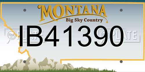 IB41390 Montana License Plate