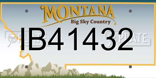 IB41432 Montana License Plate