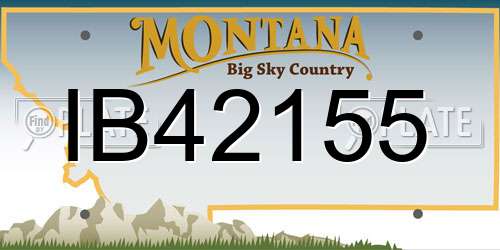 IB42155 Montana License Plate