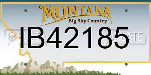 IB42185 Montana License Plate
