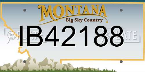 IB42188 Montana License Plate
