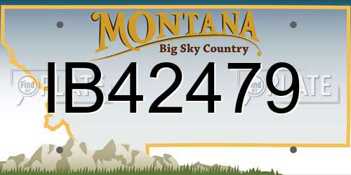 IB42479 Montana License Plate
