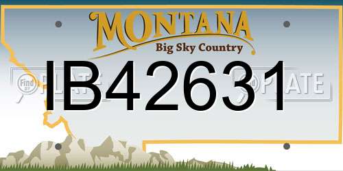 IB42631 Montana License Plate