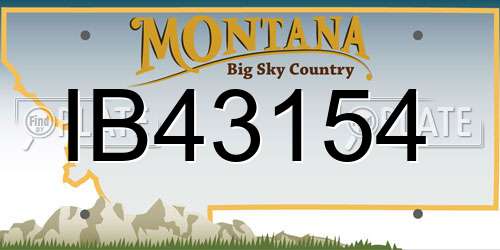 IB43154 Montana License Plate