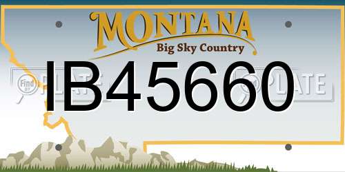 IB45660 Montana License Plate