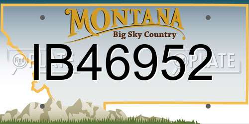 IB46952 Montana License Plate