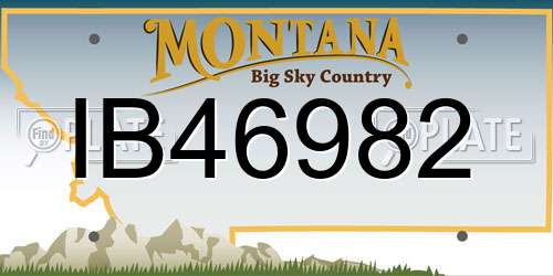 IB46982 Montana License Plate