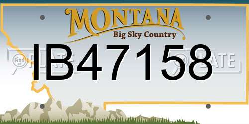 IB47158 Montana License Plate