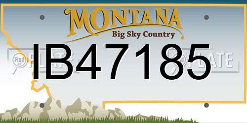 IB47185 Montana License Plate