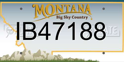 IB47188 Montana License Plate