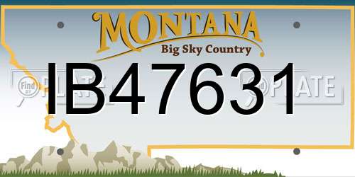 IB47631 Montana License Plate