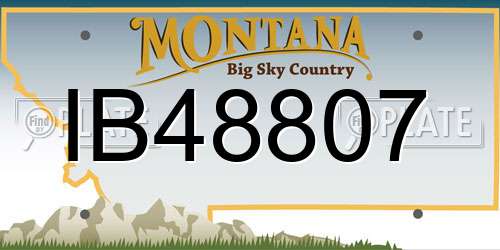 IB48807 Montana License Plate