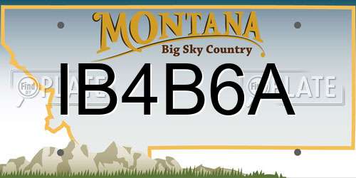 IB4B6A Montana License Plate