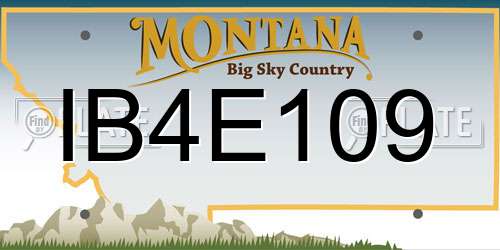 IB4E109 Montana License Plate