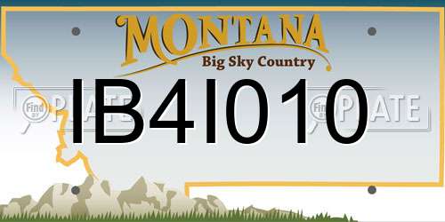 IB4I010 Montana License Plate