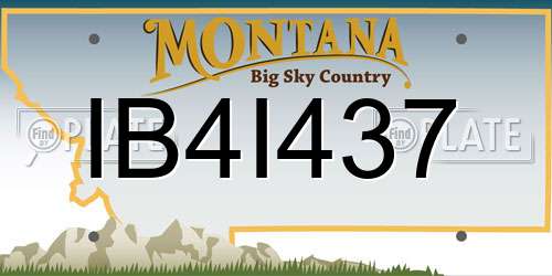 IB4I437 Montana License Plate