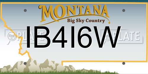 IB4I6W Montana License Plate