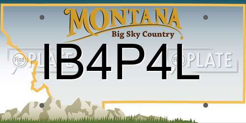IB4P4L Montana License Plate