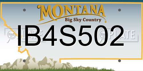 IB4S502 Montana License Plate