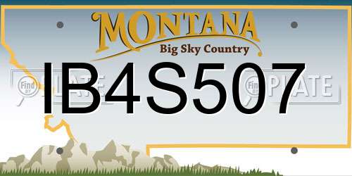 IB4S507 Montana License Plate