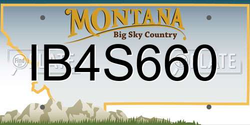 IB4S660 Montana License Plate
