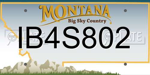 IB4S802 Montana License Plate