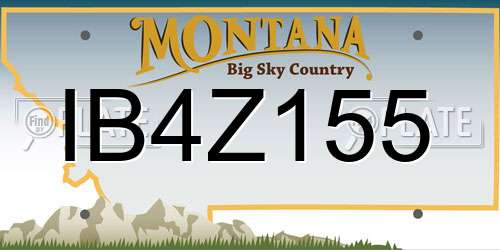 IB4Z155 Montana License Plate
