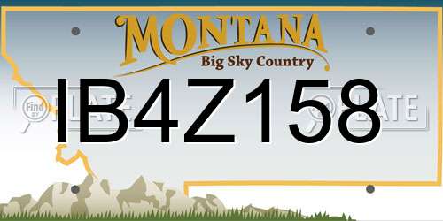 IB4Z158 Montana License Plate
