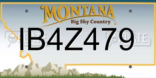 IB4Z479 Montana License Plate