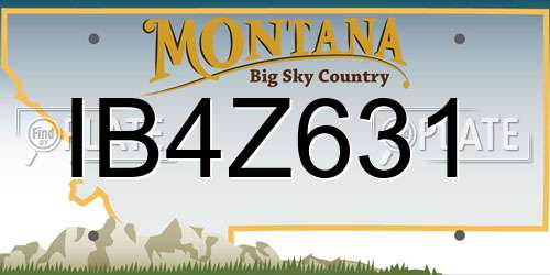 IB4Z631 Montana License Plate
