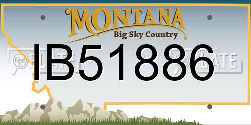 IB51886 Montana License Plate